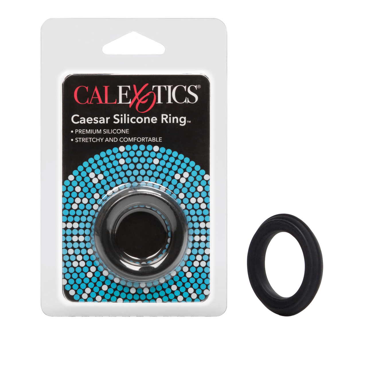 Adonis Silicone Ring Caesar Midnight Black from California Exotic Novelties. Adonis Silicone Rings - Caesar are sturdy Erection Enhancers that enhance stamina with supreme comfort. Crafted from pure Silicone