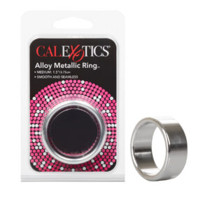 Alloy Metallic Ring Medium from California Exoptic Novelties. Enhance your orgasmic experiences with the Alloy Metallic Ring. The Medium size heavy duty Band is designed to provide comfortable support while enhancing sensitivity