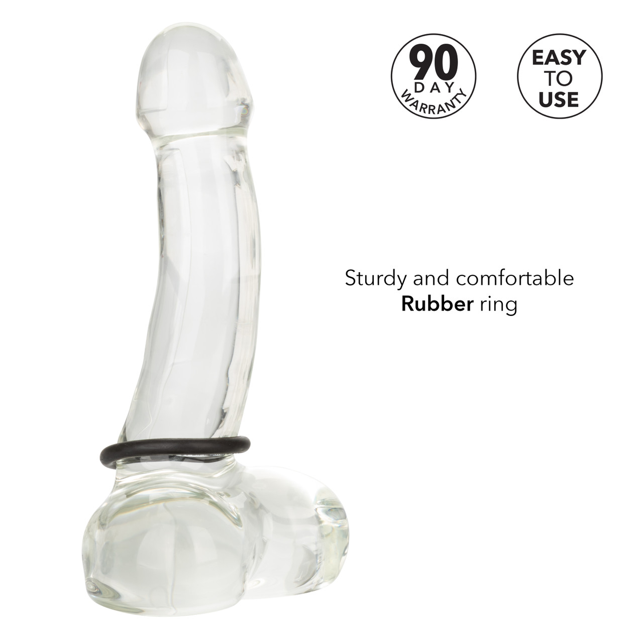 Rubber Ring Black Small from California Exotic Novelties. Extend and intensify your sensual encounters with the durable Rubber Ring. The easy to use