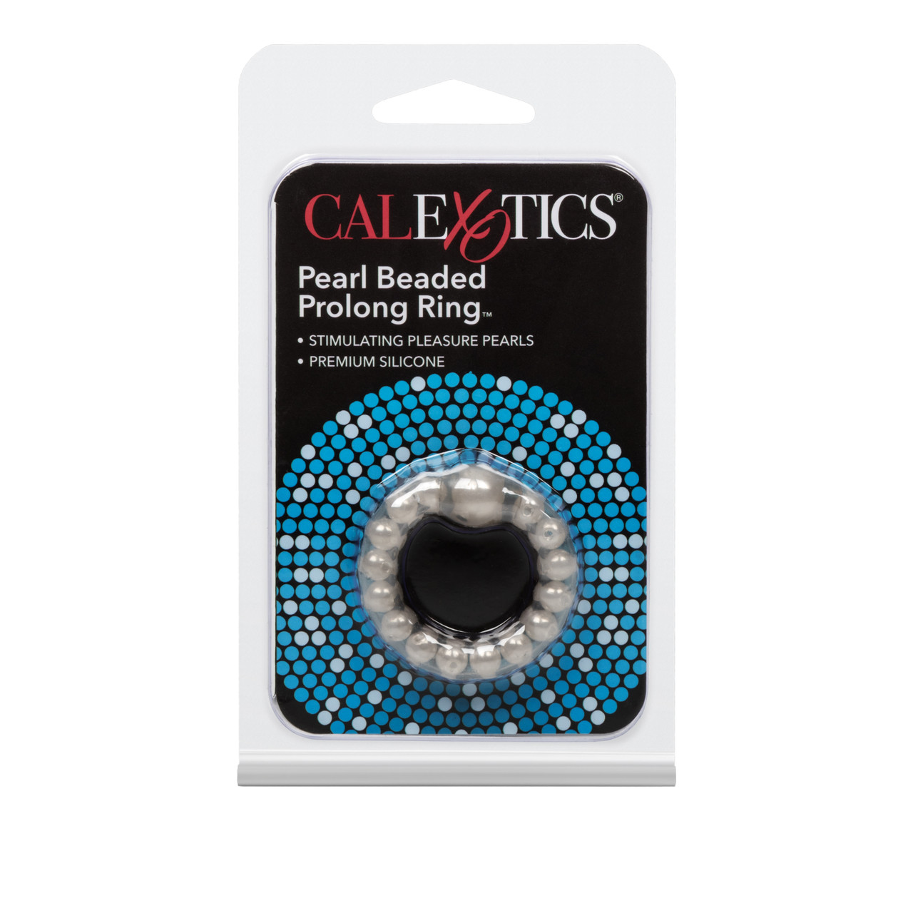 Pearl Bead Prolong Ring Smoke from California Exotic Novelties. Sensually beaded for your ultimate stimulation pleasure
