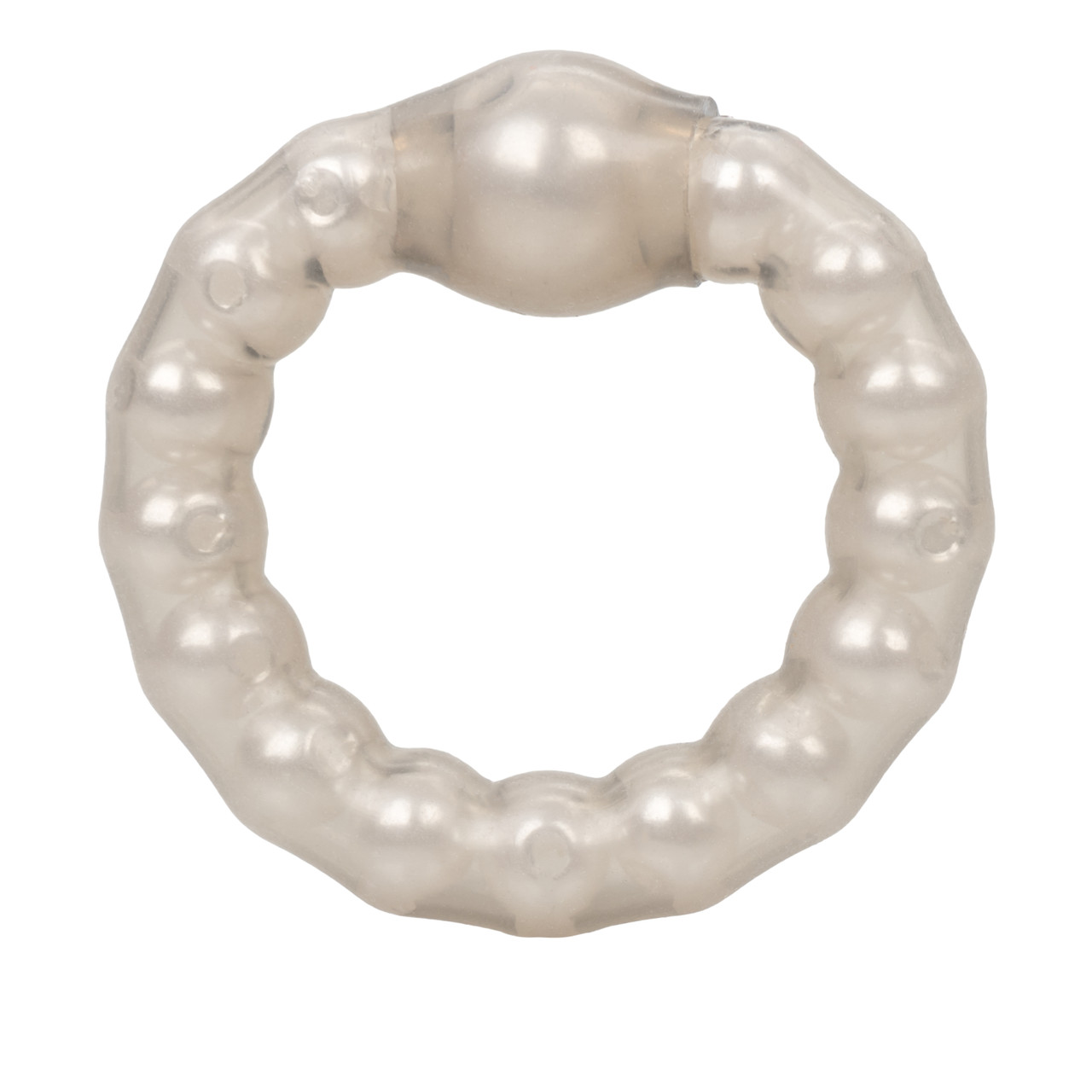 Pearl Bead Prolong Ring Smoke from California Exotic Novelties. Sensually beaded for your ultimate stimulation pleasure