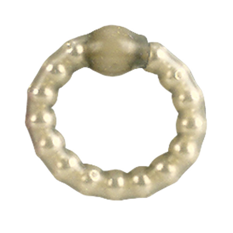 Pearl Bead Prolong Ring Smoke from California Exotic Novelties. Sensually beaded for your ultimate stimulation pleasure