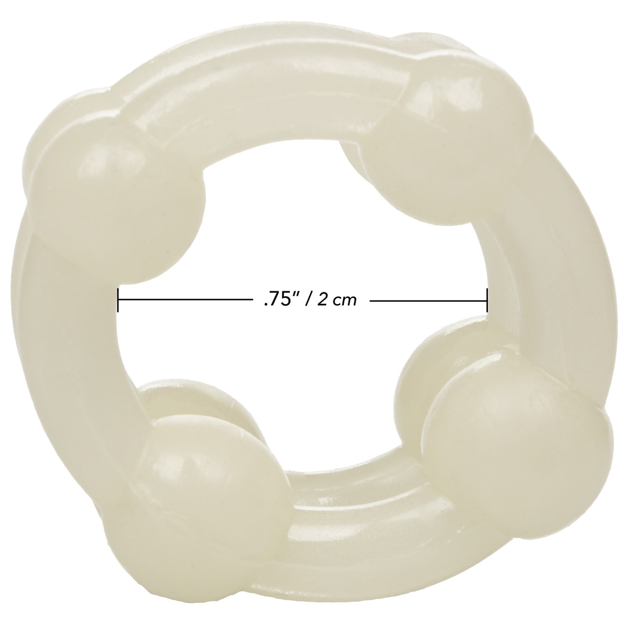 Island Rings Double Stacker Ring Glow in the Dark Double support stretchy Rings from California Exotic Novelties. Enjoy twice the delicious pleasure with the Island Rings Double Stacker. The versatile