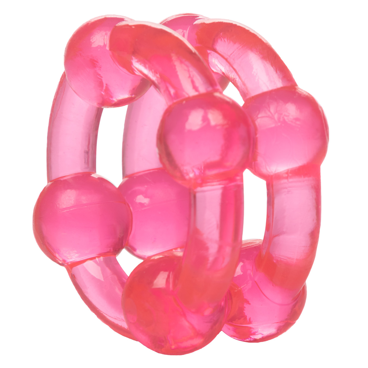 Island Rings Double Stacker Ring Pink double support stretchy Rings. Enjoy twice the delicious pleasure with the Island Rings Double Stacker. The versatile