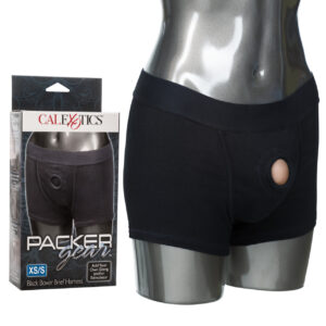 Packer Gear Black Boxer Harness XS/S from California Exotic Novelties. Offering superior support and comfort