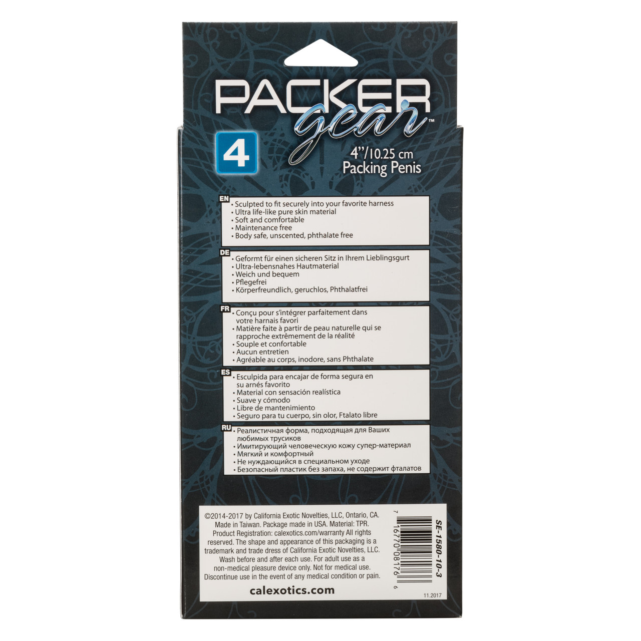 Packer Gear Brown Packing Penis 4 inches from California Exotic Novelties.The sensual Packer Gear Packing Penis is a realistic male package that makes for a sexy and masculine look. Designed for a comfortable and secure fit in your favorite Packer Gear Ha