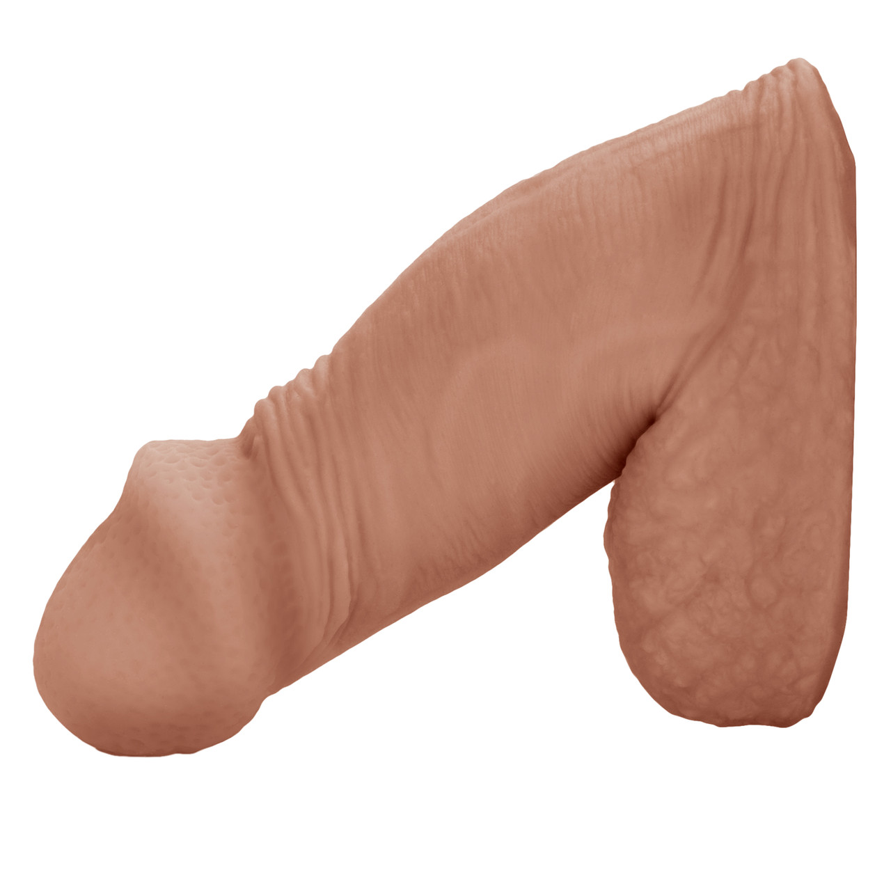 Packer Gear Brown Packing Penis 4 inches from California Exotic Novelties.The sensual Packer Gear Packing Penis is a realistic male package that makes for a sexy and masculine look. Designed for a comfortable and secure fit in your favorite Packer Gear Ha