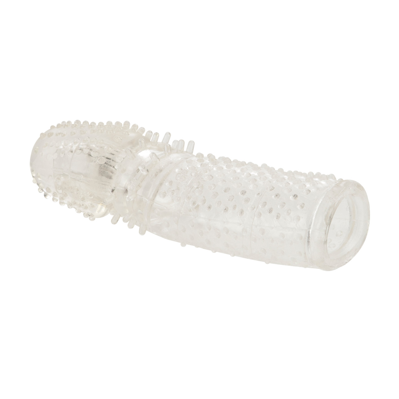 Elevate and extend your orgasmic pleasure and performance with the Senso Extension. The textured stimulator sleeve is designed for heightened sensuous seduction and super sized arousal satisfaction. The soft and super stretchy extension sleeve glides on t