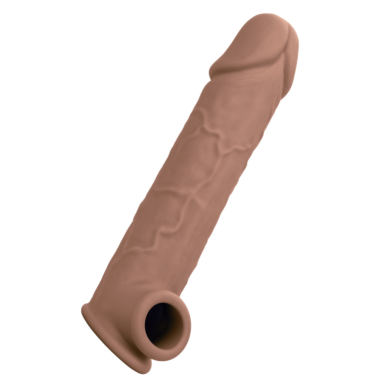 Performance Maxx Life Like Penis Extension 8 inches Brown from California Exotic Novelties. Take it to new lengths with the Performance Maxx Life Like Extension 8 inches. The life like Penis Sleeve with Hollow design adds 2 inches to your length for an en
