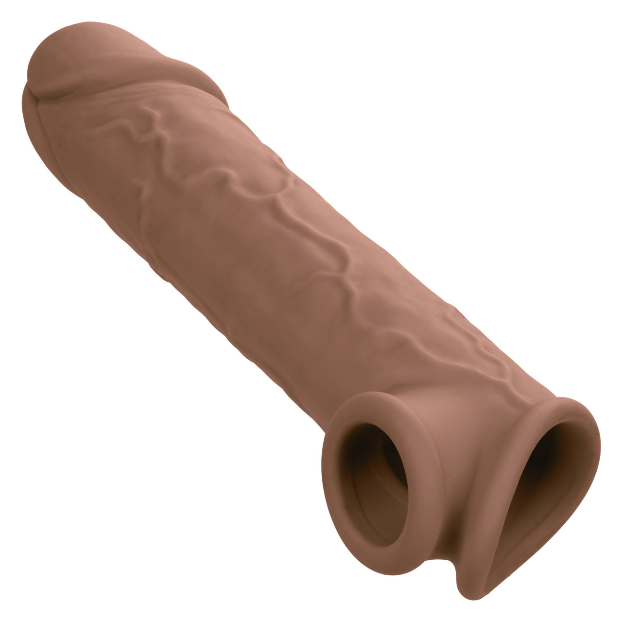 Performance Maxx Life Like Penis Extension 8 inches Brown from California Exotic Novelties. Take it to new lengths with the Performance Maxx Life Like Extension 8 inches. The life like Penis Sleeve with Hollow design adds 2 inches to your length for an en