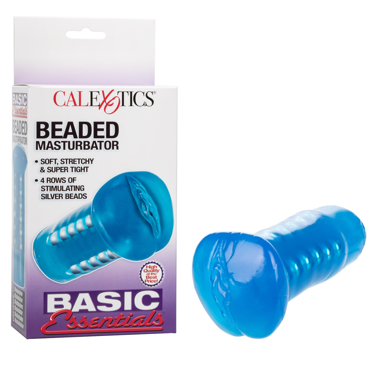 Basic Essentials Beaded Male Masturbator from California Exotic Novelties. Looking for an intensely gratifying super tight masturbator? Then here it is the super soft and stretchy Basic Essentials Beaded Masturbator. The Basic Essentials Beaded Masturbato