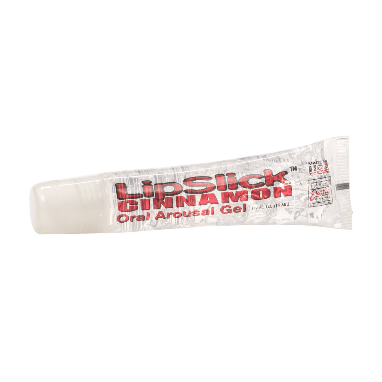 Lipstick Arousal Gel Cinnamon from California Exotic Novelties. Intensify your intimate oral pleasure with the Lipslick Cinnamon Arousal Gel. The easy to use