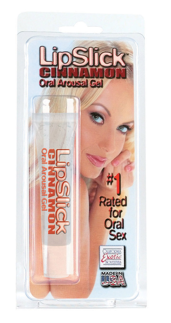 Lipstick Arousal Gel Cinnamon from California Exotic Novelties. Intensify your intimate oral pleasure with the Lipslick Cinnamon Arousal Gel. The easy to use