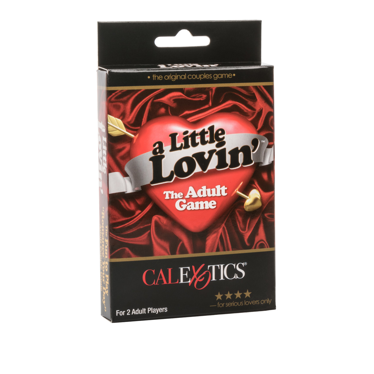 A Little Lovin Game for 2 adult players from California Exotic Novelties. The Fun To Play Romance Your Day Adult Couples Game. Explore new ways of seduction with A Little Lovin Game. The fun adult coupleâs game is made for serious lovers and is designed