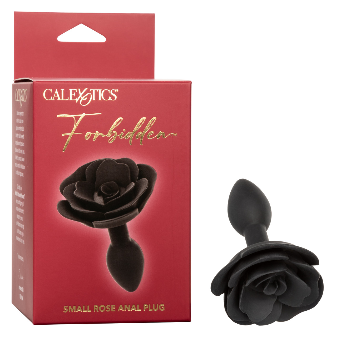 Forbidden Small Rose Anal Plug Silicone Black from California Exotic Novelties. Experience pleasure and style with the Forbidden Small Rose Anal Plug. Made from body safe Silicone