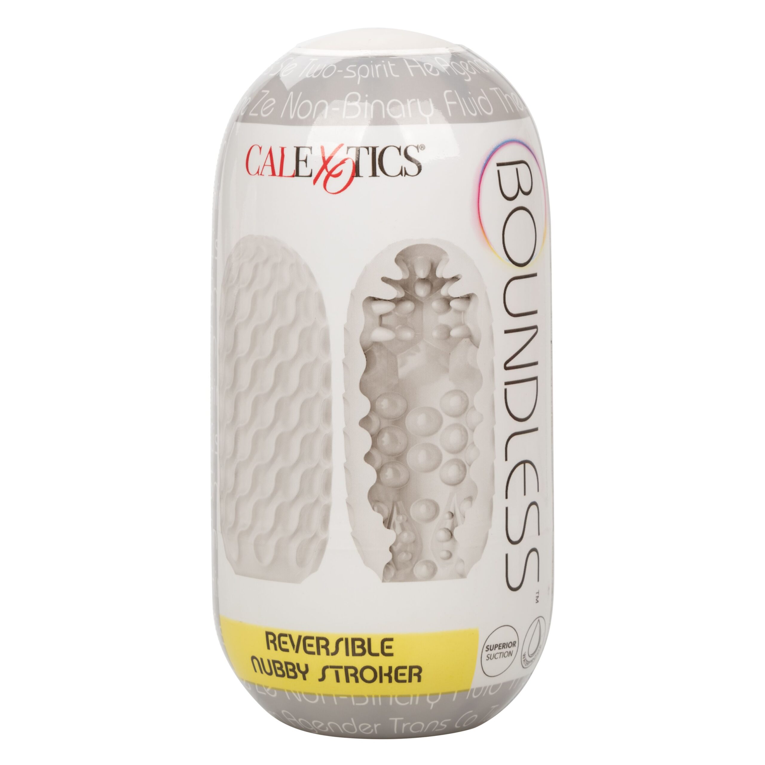 Boundless Reversible Nubby Stroker from California Exotic Novelties. Live without limits with the Boundless Stroker. This high quality adult toy made from a soft
