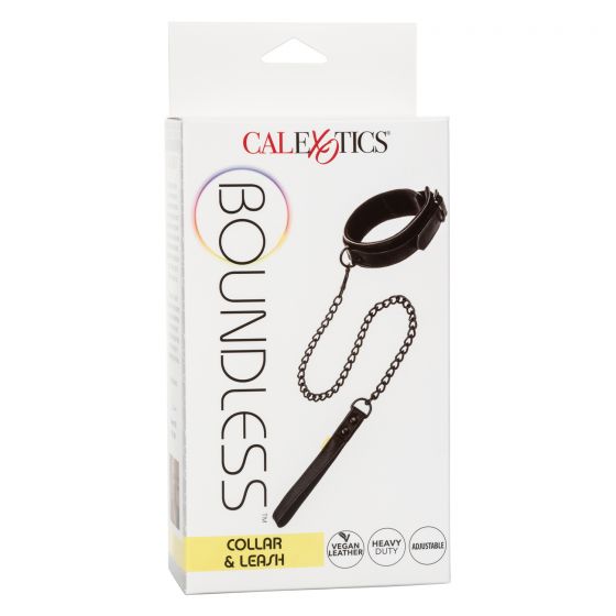 Boundless Collar and Leash set from California Exotic Novelties. Looking for a hot lead? Better get a Boundless Collar with Leash! This adult toy spices up the kink