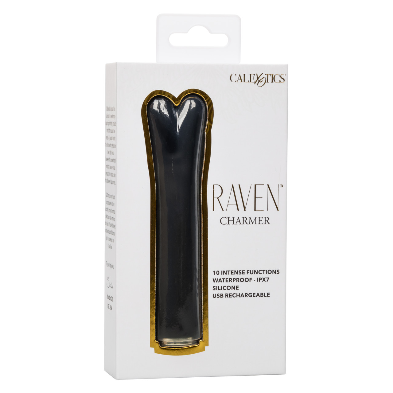 Raven Charmer Mini Massager Black from California Exotic Novelties. Introducing the Raven Charmer