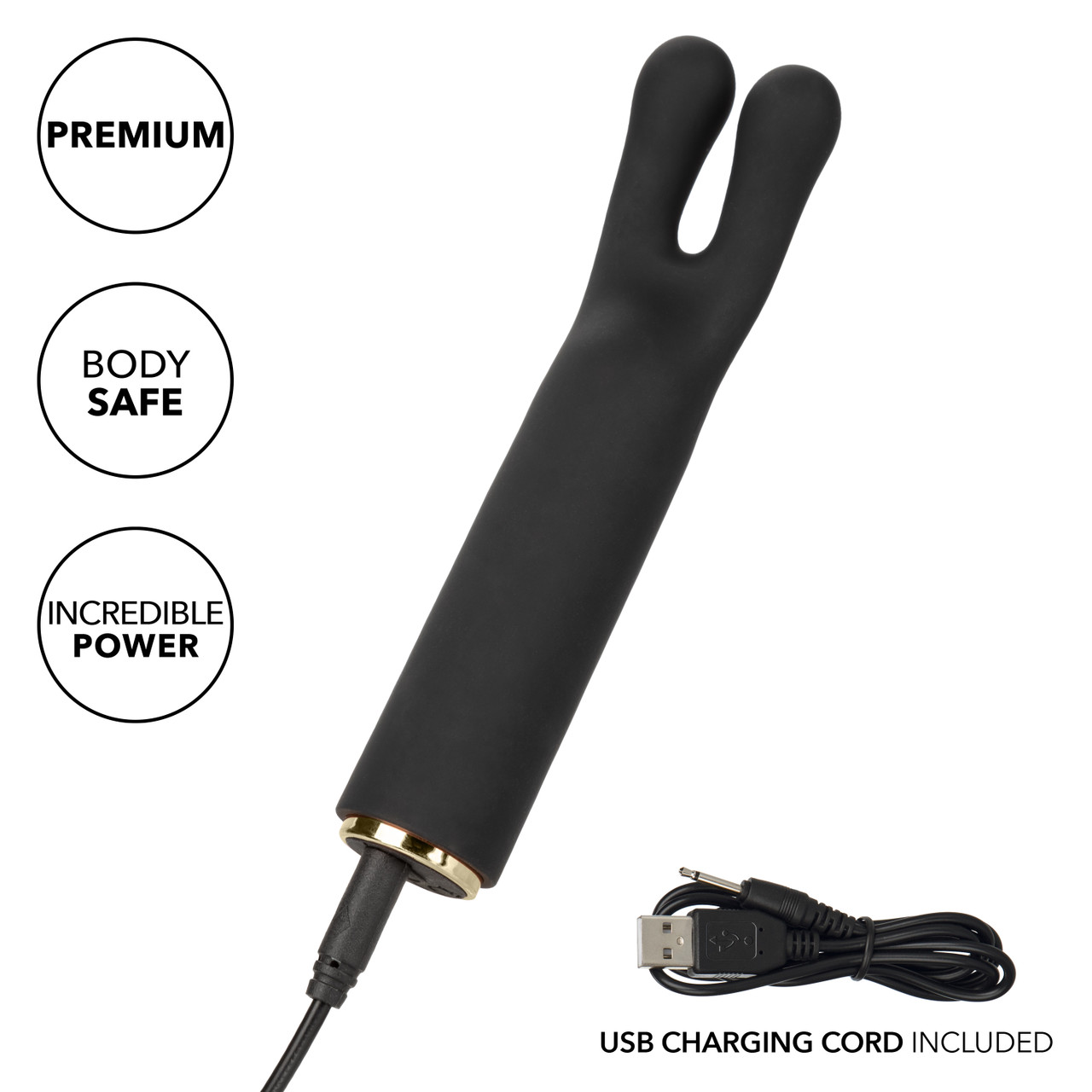 Raven Charmer Mini Massager Black from California Exotic Novelties. Introducing the Raven Charmer