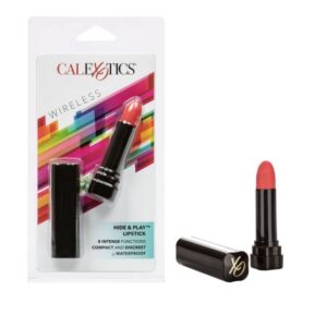 Hide and Play Lipstick Vibrator Red from California Exotic Novelties. The Hide and Play Lipstick is your discreet new best friend