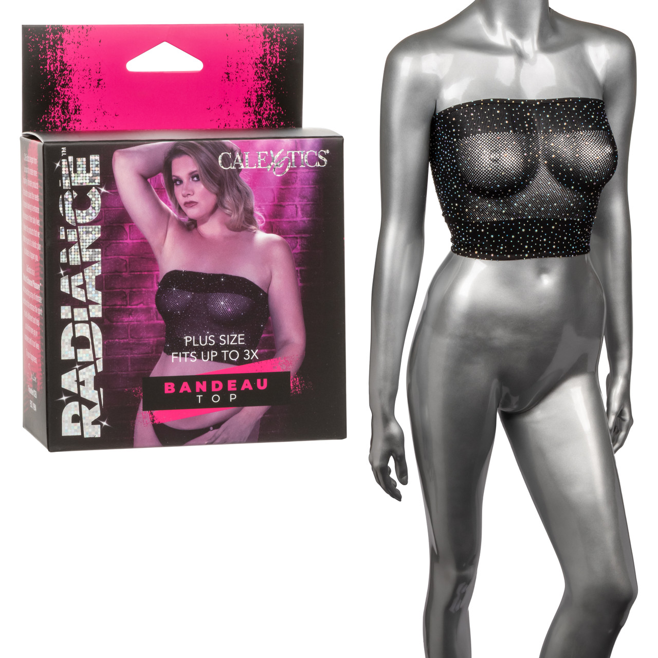 Radiance Plus Size Bandeau Top from California Exotic Novelties. Enhance your wardrobe with the Radiance Plus Size Bandeau Top. Made from soft