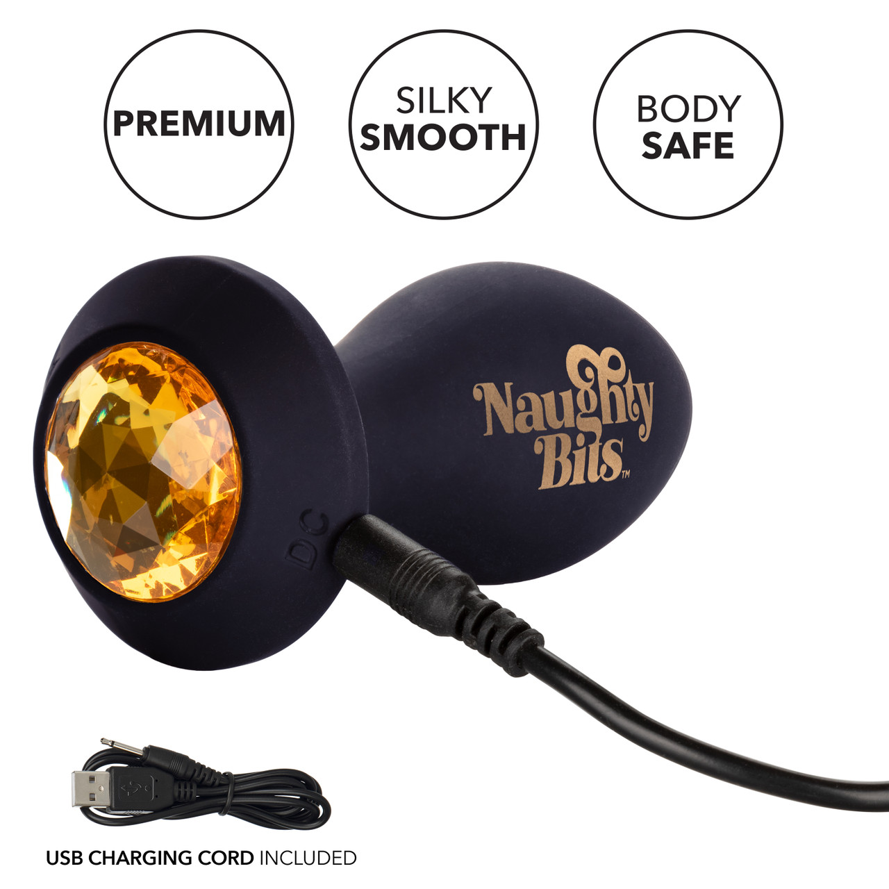 Naughty Bits Shake Your Ass Petite Vibrating Butt Plug from California Exotic Novelties. Shake and shimmy to the rhythmic vibrations of the Naughty Bits Shake Your Ass Petite Vibrating Butt Plug. This bold Plug has a contoured design and powerful vibratin
