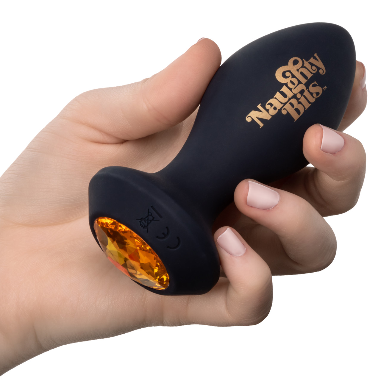Naughty Bits Shake Your Ass Petite Vibrating Butt Plug from California Exotic Novelties. Shake and shimmy to the rhythmic vibrations of the Naughty Bits Shake Your Ass Petite Vibrating Butt Plug. This bold Plug has a contoured design and powerful vibratin