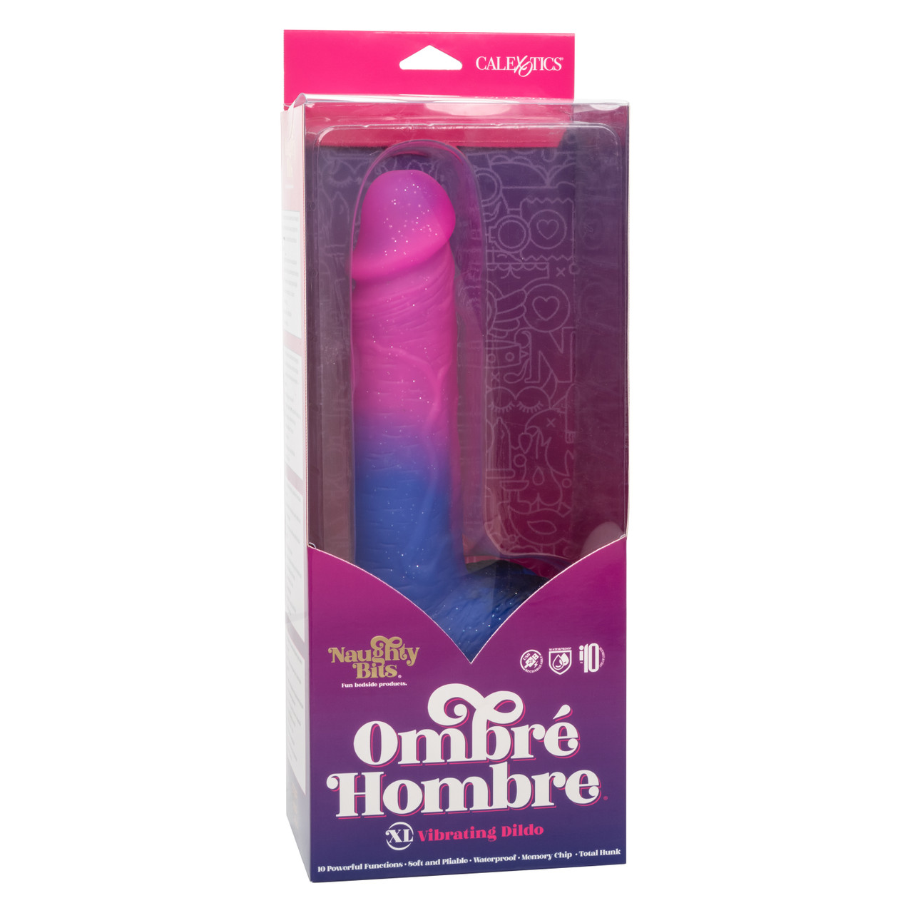 Naughty Bits Ombre Hombre XL Vibrating Dildo from California Exotic Novelties. The Naughty Bits Ombre Hombre XL Vibrating Dildo is a soft