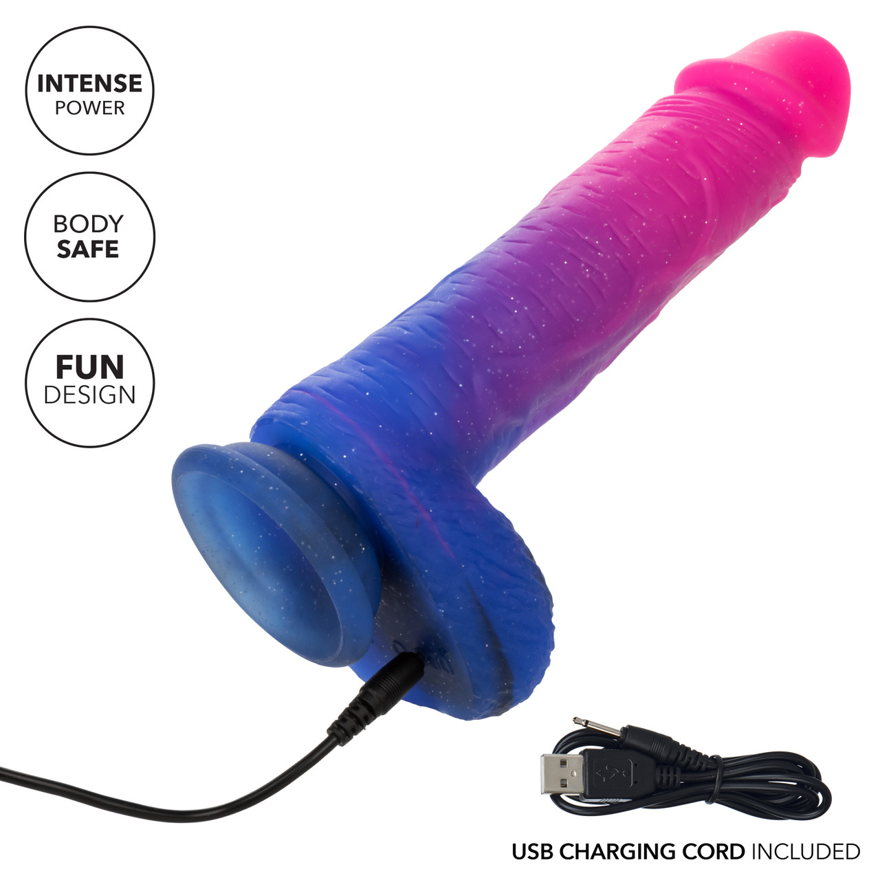 Naughty Bits Ombre Hombre XL Vibrating Dildo from California Exotic Novelties. The Naughty Bits Ombre Hombre XL Vibrating Dildo is a soft