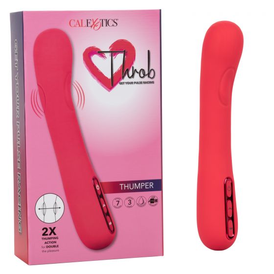 (WD) Throb Thumper Pink Vibrator from California Exotic Novelties. With 2 times the powerful thumping action