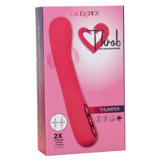 (WD) Throb Thumper Pink Vibrator from California Exotic Novelties. With 2 times the powerful thumping action