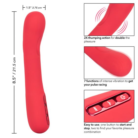(WD) Throb Thumper Pink Vibrator from California Exotic Novelties. With 2 times the powerful thumping action