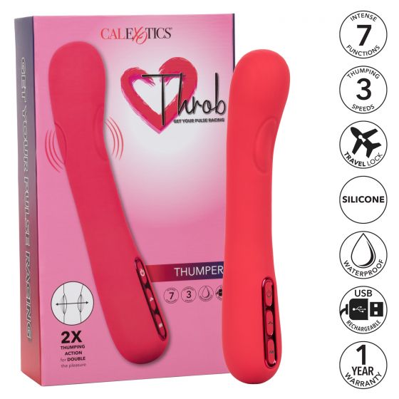 (WD) Throb Thumper Pink Vibrator from California Exotic Novelties. With 2 times the powerful thumping action