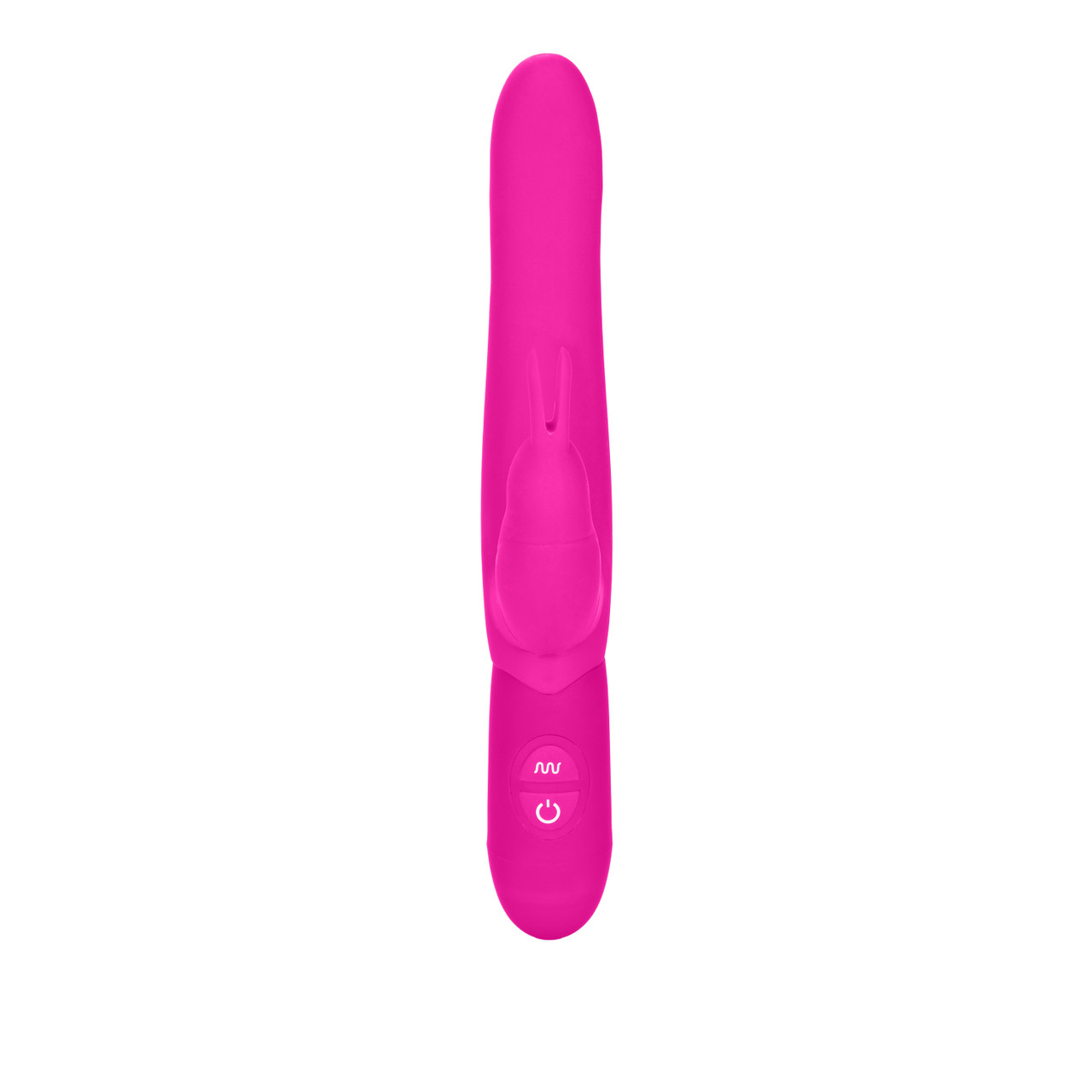 Posh 10 Function Silicone Bounding Bunny Pink Vibrator from California Exotic Novelties. The Posh 10 Function Bounding Bunny is a super slim