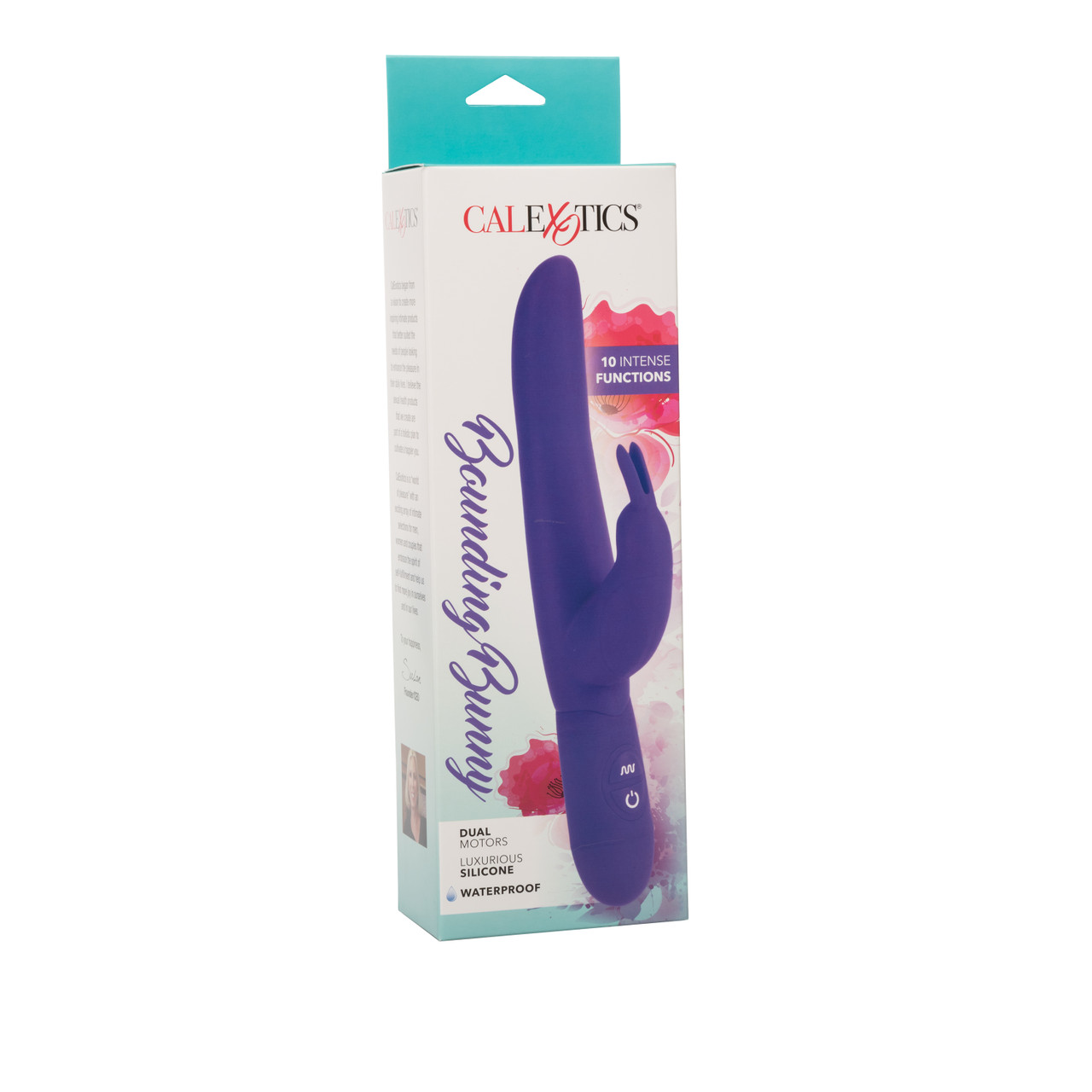 Posh 10 Function Silicone Bounding Bunny Purple Vibrator from California Exotic Novelties. The Posh 10 Function Bounding Bunny is a super slim