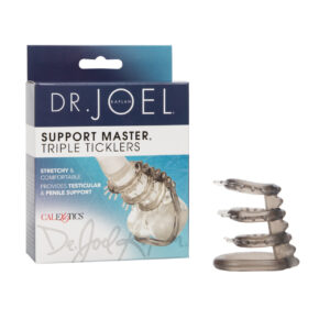 Dr. Joel Kaplan Support Master Triple Ticklers from California Exotic Novelties. Satisfy your desires with the Dr. Joel Kaplan Support Master Triple Ticklers. The sensual enhancer is adorned with arousing teasers and provides combined penile and testicula