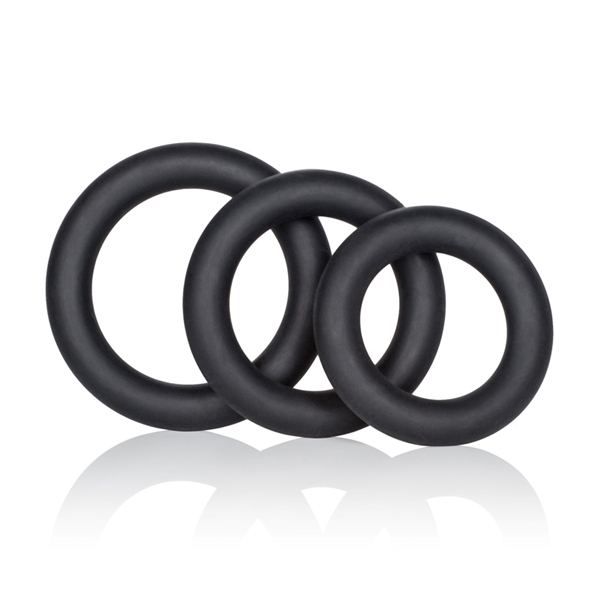 Dr. Joel Kaplan Silicone Support Rings Trio from California Exotic Novelties. Extend your sensual satisfaction with the versatile Dr. Joel Silicone Support Rings. The trio of soft and pliable erection keeper rings is designed to maximize your stamina and