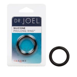 Dr. Joel Kaplan Silicone Prolong Ring Black from California Exotic Novelties. Enjoy peak performance with the Dr. Joel Kaplan Silicone Prolong Ring. The ultra soft and stretchy enhancer ring is designed to maximize your pleasure while maintaining stamina