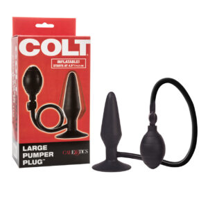 Colt Large Pumper Plug Black from California Exotic Novelties. Taking the next step in your anal play? Then the Colt Large Pumper Plug may be what you need. It is our just right size for the masculine