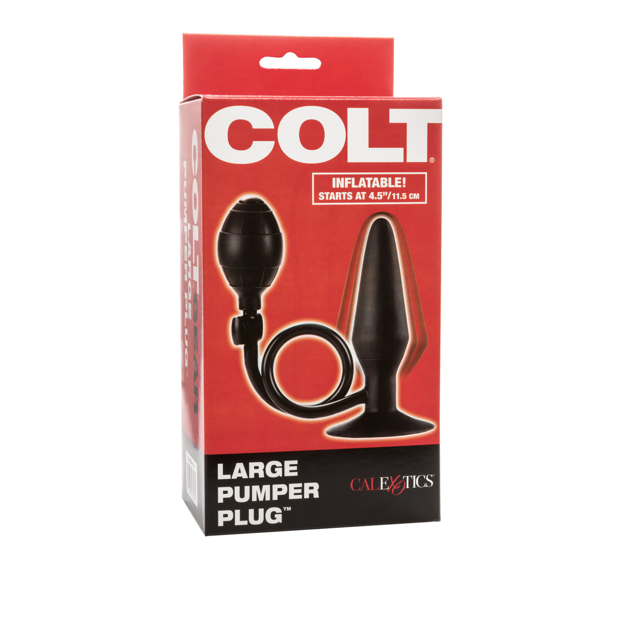Colt Large Pumper Plug Black from California Exotic Novelties. Taking the next step in your anal play? Then the Colt Large Pumper Plug may be what you need. It is our just right size for the masculine