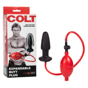 Colt Expandable Butt Plug from California Exotic Novelties. Ready to expand your anal most pleasures? Then the Colt Expandable Butt Plug is right for you. This Butt Plug features a girthy base for those that like it thick! In use