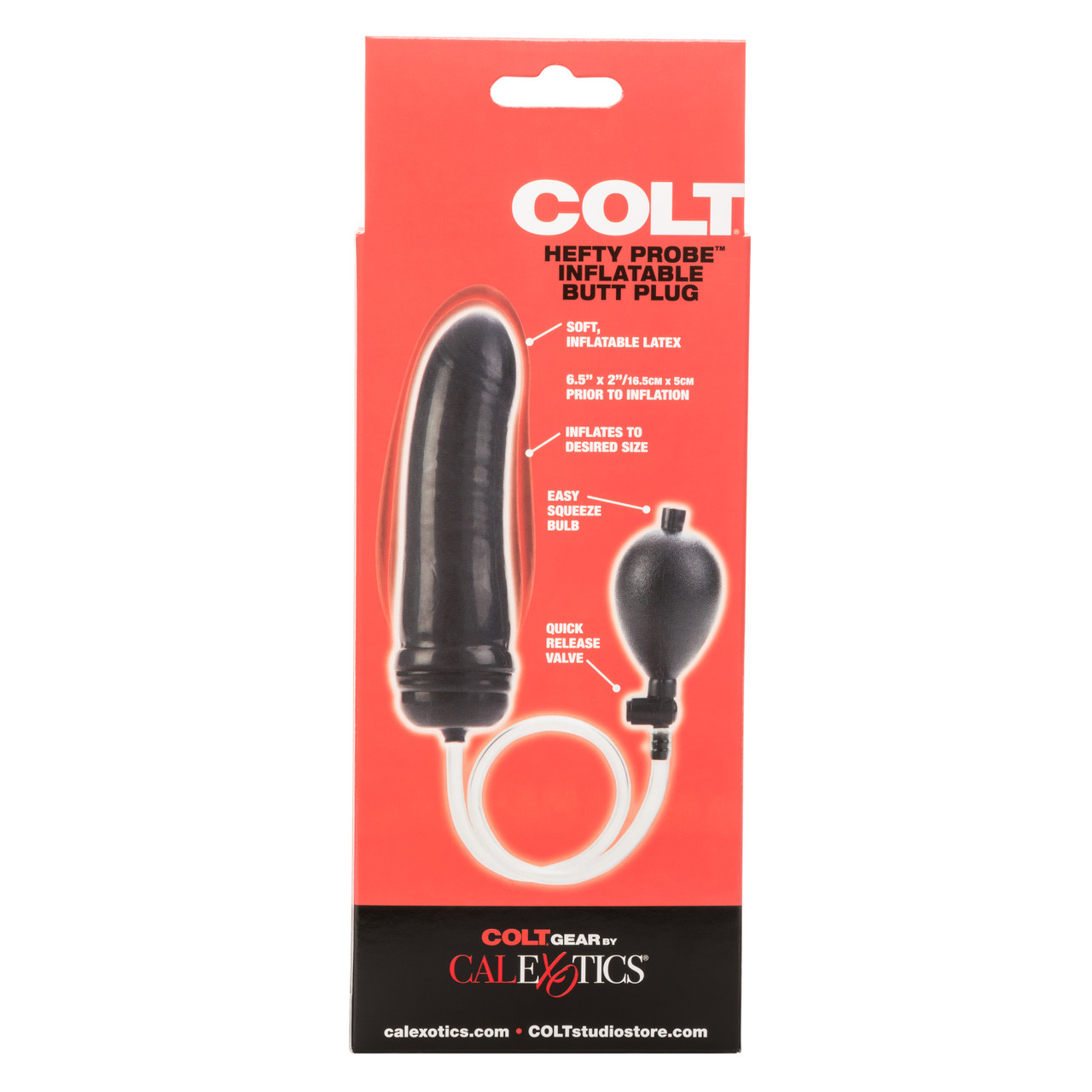 Colt Hefty Probe Black Inflatable Butt Plug is bigger is better. Inflate to your desired size! Ready to take it big? Bigger is better and with Colt Hefty Probe Inflatable Butt Plug
