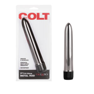 Colt Metal 7.5 inches Silver Vibrator from California Exotic Novelties. Colt Gear inspired by the number one gay adult film industry. Sleek