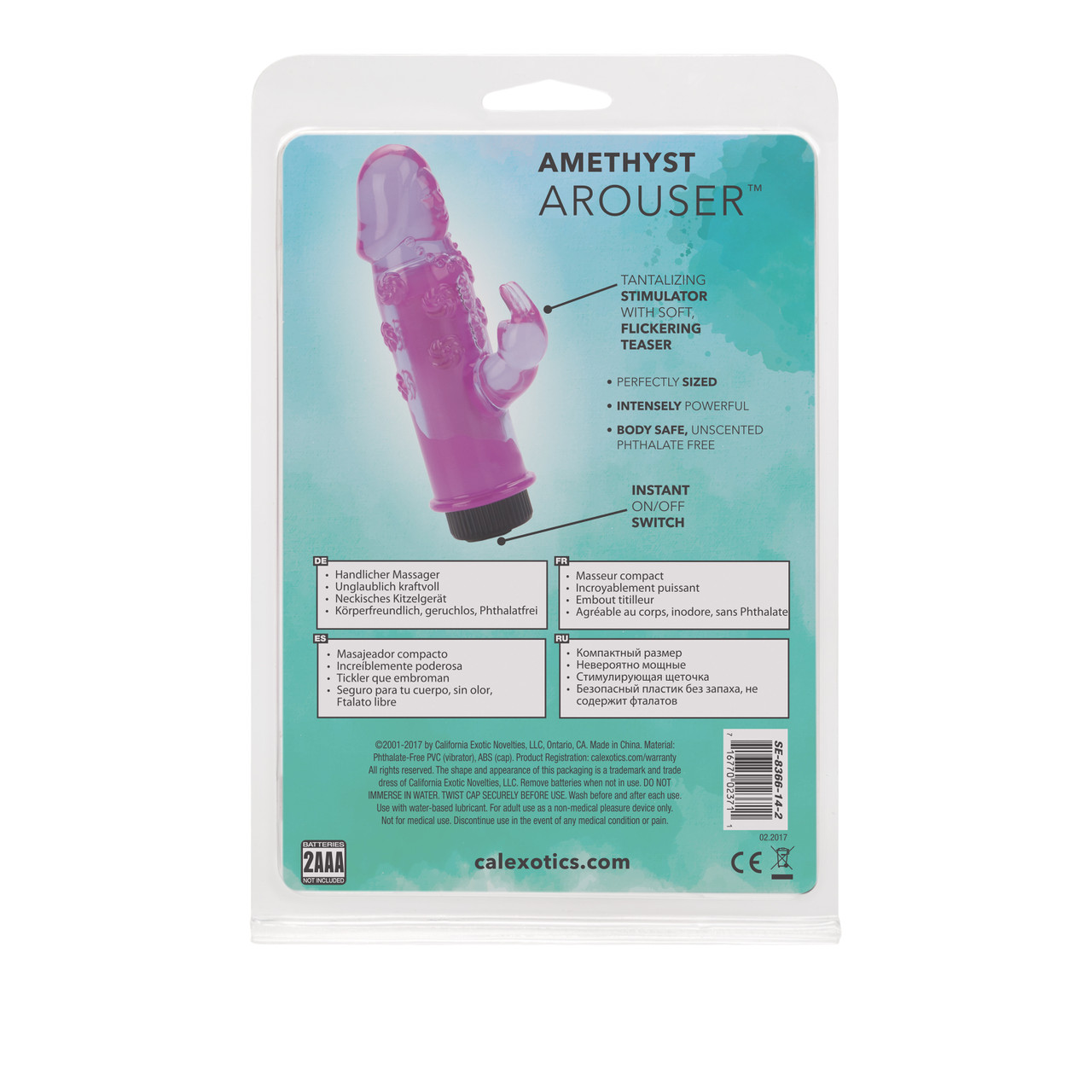Amethyst Arouser Vibrator from California Exotic Novelties. Slide this incredibly sensual and feminine arouser inside you and get ready to lose yourself in powerful pleasure. This beautiful