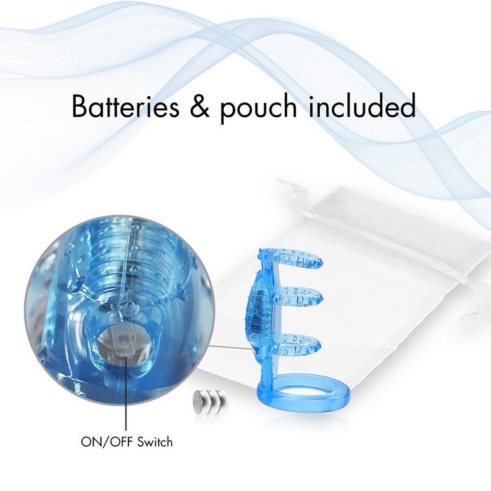 Doctor Love Zinger Vibrating Sleeve Blue Batteries and pouch included. 11