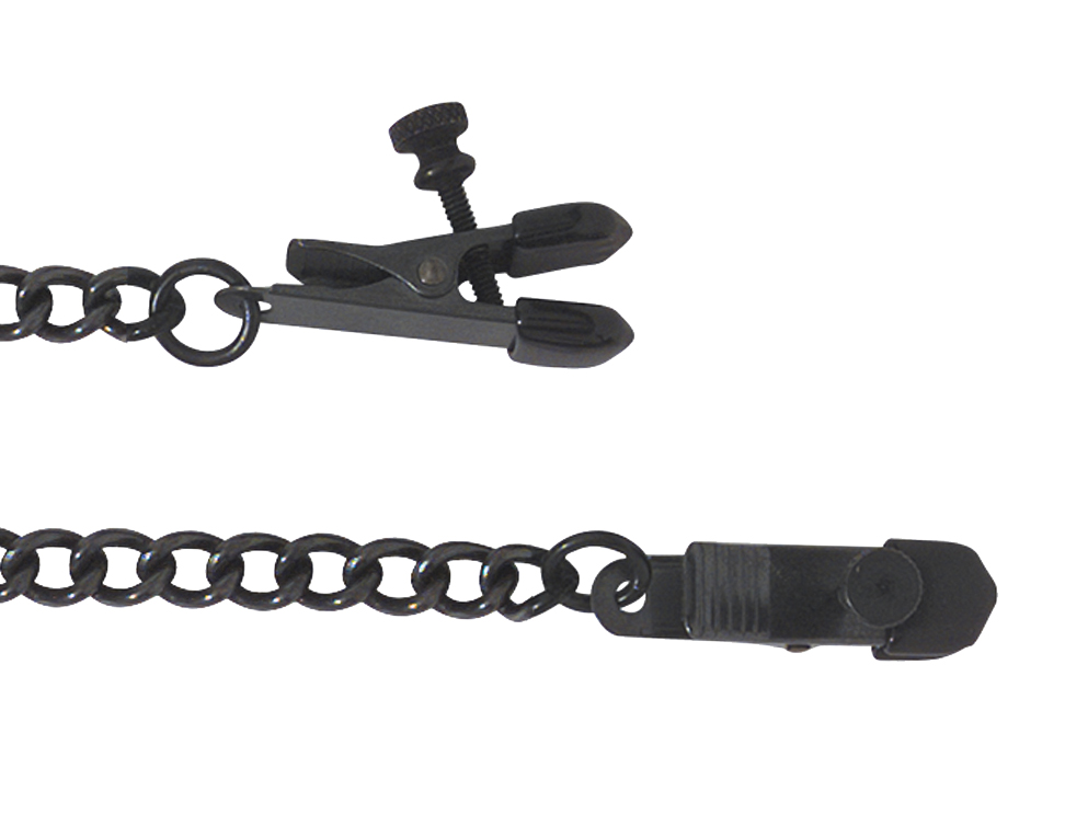 Blackline Adjustable Nipple Clamps. Adjustable wide alligator nipple clamps are great for large nipples that need a wider than usual tip. The wide
