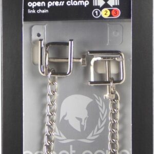 Black Adjustable Press Nipple Clamps from Spartacus Leathers. A good fit for practically any nipple. Press clamps offer a wide range of adjustability for a full palette of sensations. Spartacus Press clamps adjust fluidly and effortlessly