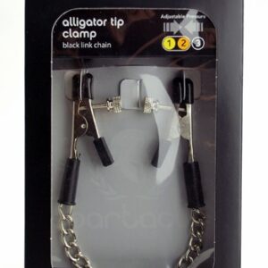 Alligator Clamp Tip with Link Chain from Spartacus Leathers. Our gator nipple clamps deliver a tantalizing pinch that you will definitely notice. In the adjustable style