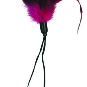 Pleasure Feathers Rose Pink from Sportsheets. A perfect finishing touch to any sex toy collection! This sassy little feather tickler lets you arouse your lover with playful strokes across their body. Simply slide on the attached wrist strap