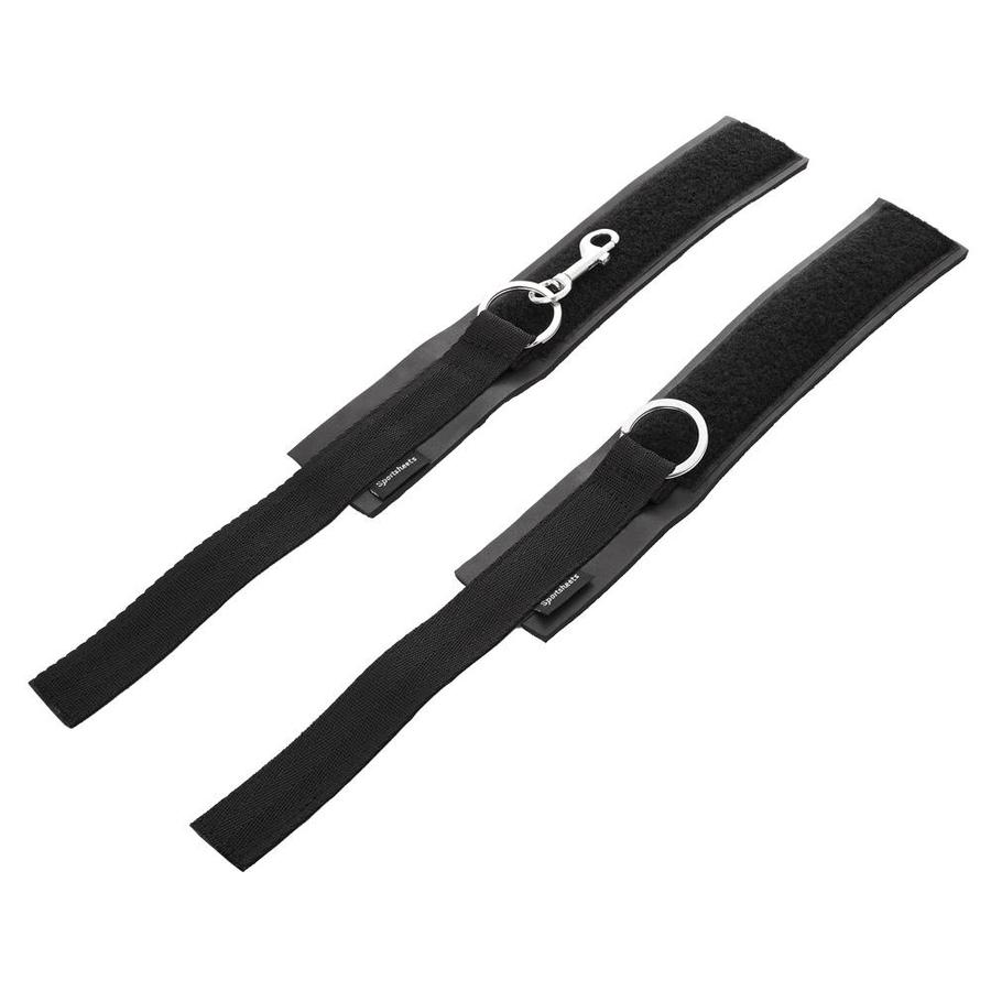 Sportsheets Sportscuffs Black classic fantasy play restraints. Bondage cuffs or collar? Angel or devilishly delicious partner? You decide! Keep your partner right where you want them. Be brave